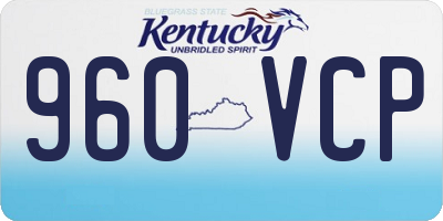 KY license plate 960VCP