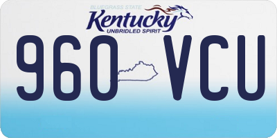 KY license plate 960VCU