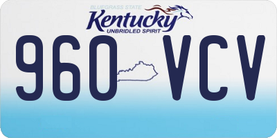 KY license plate 960VCV