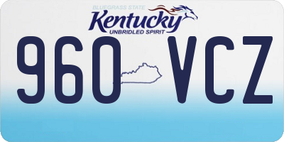 KY license plate 960VCZ