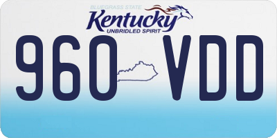 KY license plate 960VDD