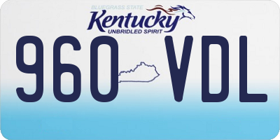KY license plate 960VDL