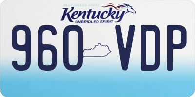 KY license plate 960VDP
