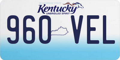 KY license plate 960VEL