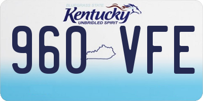 KY license plate 960VFE