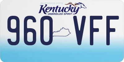 KY license plate 960VFF