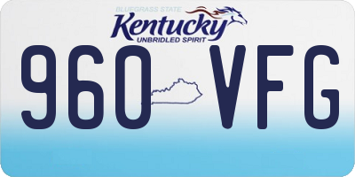 KY license plate 960VFG
