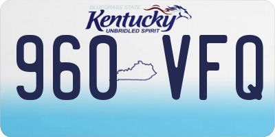 KY license plate 960VFQ