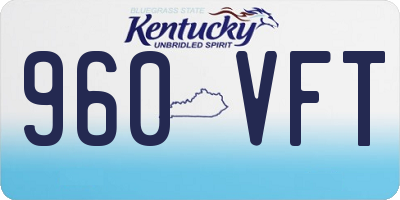 KY license plate 960VFT