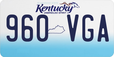 KY license plate 960VGA