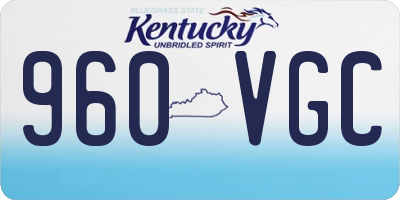 KY license plate 960VGC