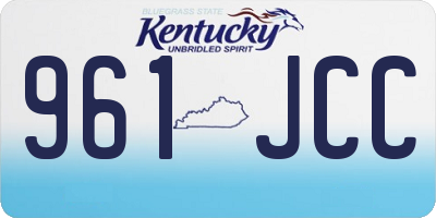 KY license plate 961JCC