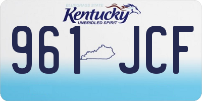 KY license plate 961JCF