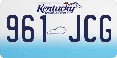 KY license plate 961JCG