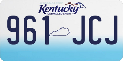 KY license plate 961JCJ