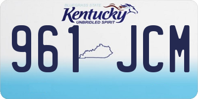 KY license plate 961JCM