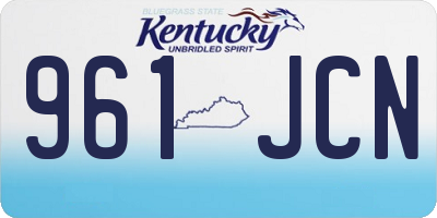 KY license plate 961JCN