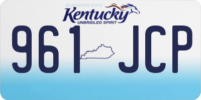 KY license plate 961JCP