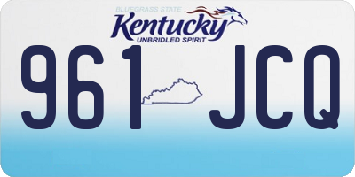 KY license plate 961JCQ