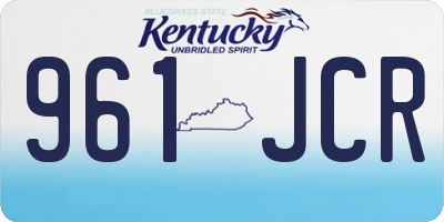 KY license plate 961JCR