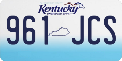 KY license plate 961JCS
