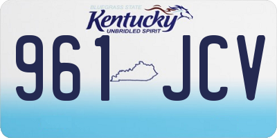 KY license plate 961JCV