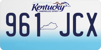 KY license plate 961JCX