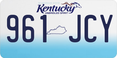 KY license plate 961JCY