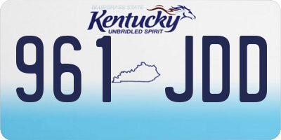 KY license plate 961JDD
