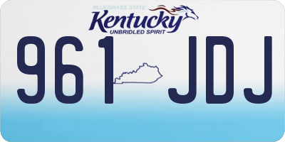 KY license plate 961JDJ