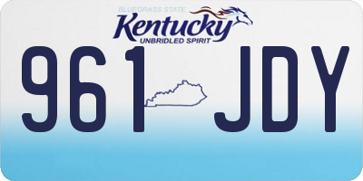 KY license plate 961JDY