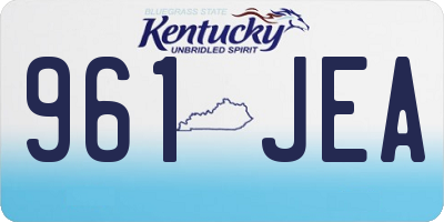 KY license plate 961JEA