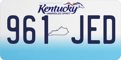 KY license plate 961JED