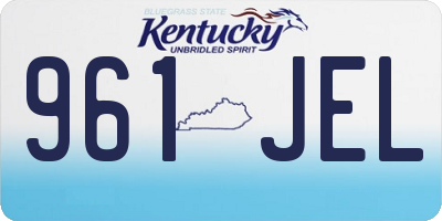 KY license plate 961JEL