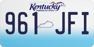 KY license plate 961JFI