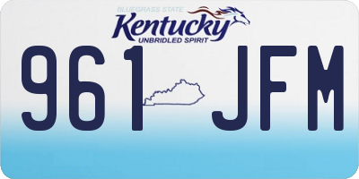 KY license plate 961JFM