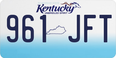 KY license plate 961JFT