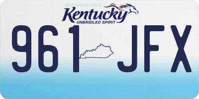 KY license plate 961JFX