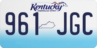 KY license plate 961JGC