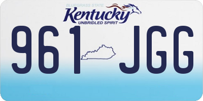 KY license plate 961JGG