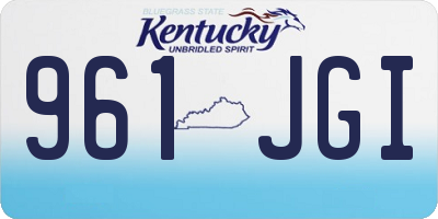 KY license plate 961JGI