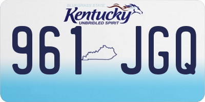 KY license plate 961JGQ