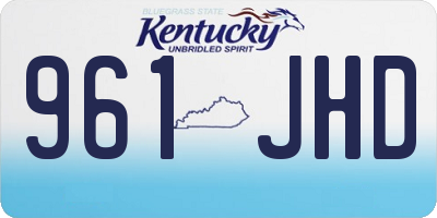 KY license plate 961JHD