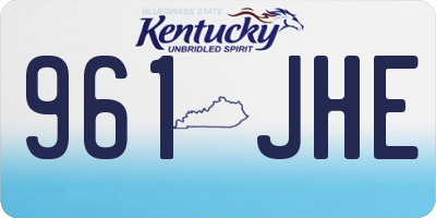 KY license plate 961JHE