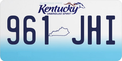 KY license plate 961JHI