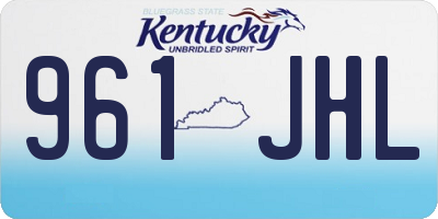 KY license plate 961JHL