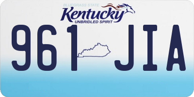 KY license plate 961JIA