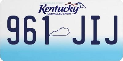 KY license plate 961JIJ