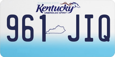 KY license plate 961JIQ