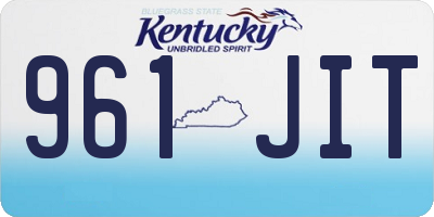 KY license plate 961JIT